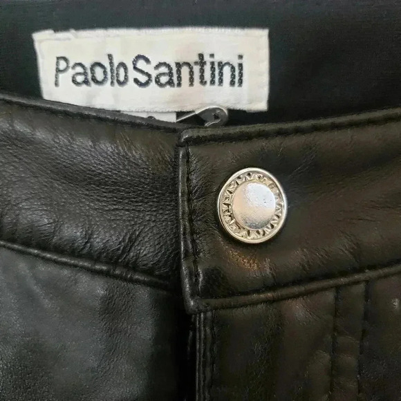 Paolo Santini Leather Rhinestone Pant - Picture 5 of 11